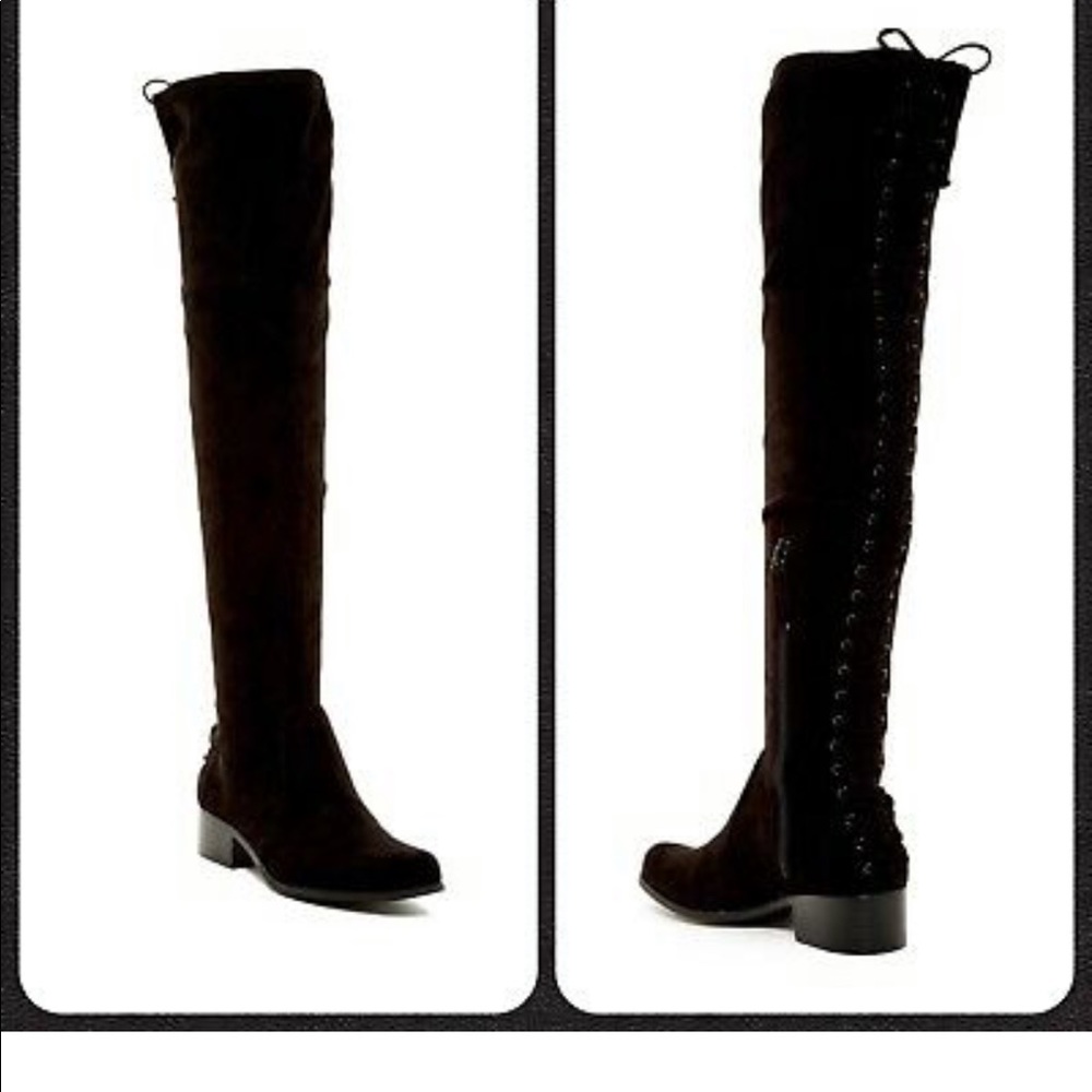Over the knee black boots